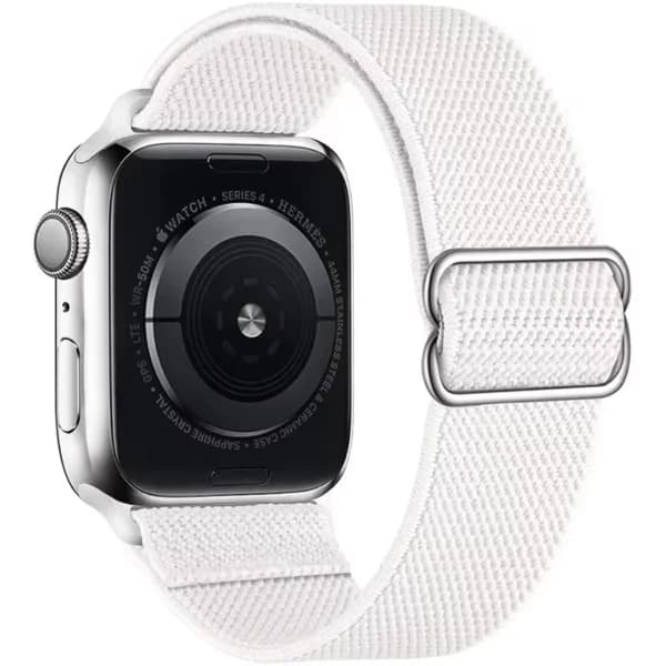 Re-Define Stretchy Nylon Watch Band for Apple Watch 42mm / 44mm / 45mm / 49mm-White