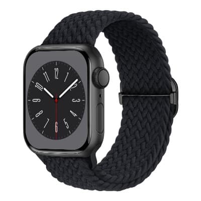 REDEFINE Braided Stretchy Adjustable Watch Band for Apple Watch 38mm / 40mm / 41mm-Black