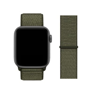 Classic Nylon Watch Band for Apple Watch 42mm / 44mm / 45mm-Dark Green