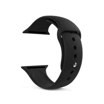 Silicone Sports Watch Band for Apple Watch 38mm / 40mm / 41mm-Black